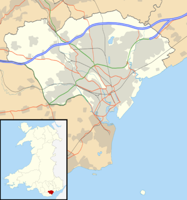 Cardiff UK location map.svg