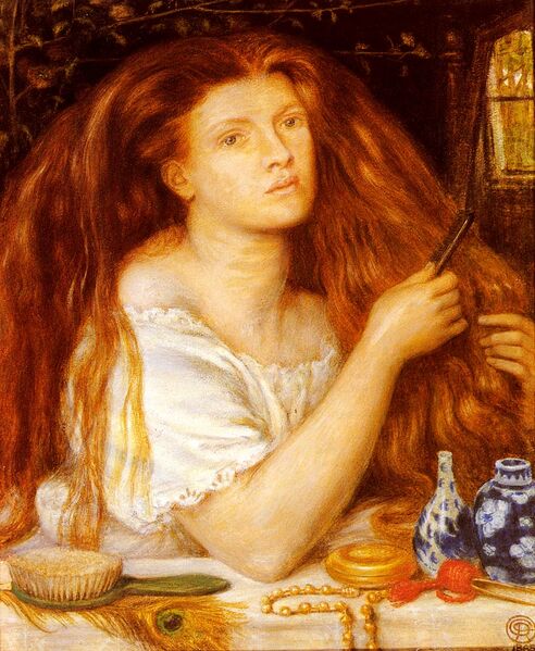 File:Dante Gabriel Rossetti - Woman Combing Her Hair (1865).jpg
