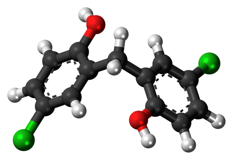 File:Dichlorophen molecule ball.png