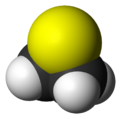 Spacefill model of thiirane