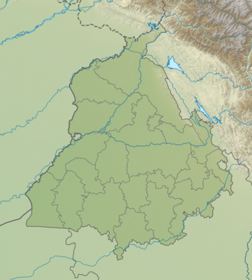 India Punjab relief map.svg