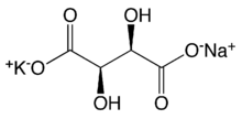 Skeletal formula of potassium sodium tartrate