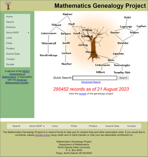 Mathematics Genealogy Project screenshot.png