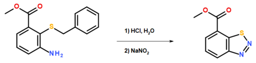 Acibenzolar methyl ester synthesis.png