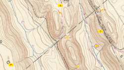 Cliffs Saddles Traverses Passes Ascents & Peaks-- from Sources of Nesquehoning creek from hzlt93sw-Rot90cw, LargerType.png
