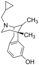 Chemical structure of Cyclazocine.