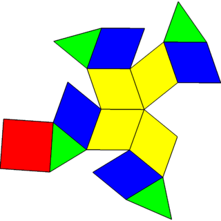 Diminished rhombic dodecahedron net.png