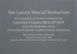 The Lawrie Metcalf Herbarium in Christchurch Botanic Garden