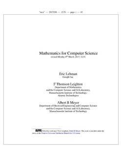 Mathematics for Computer Science by Eric Lehman, F. Thomson Leighton, and Albert R. Meyer.pdf