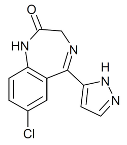 Nordazepam-pyrazole structure.png