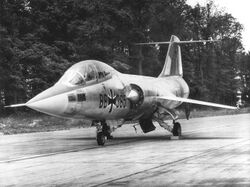 West German F-104F parked on apron