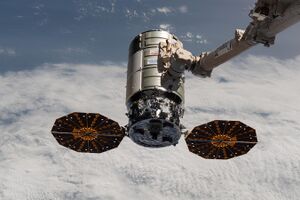 ISS-63 The Cygnus space freighter approaches the space station.jpg