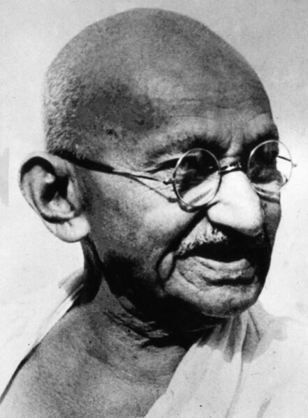 File:Mohandas K. Gandhi, portrait.jpg