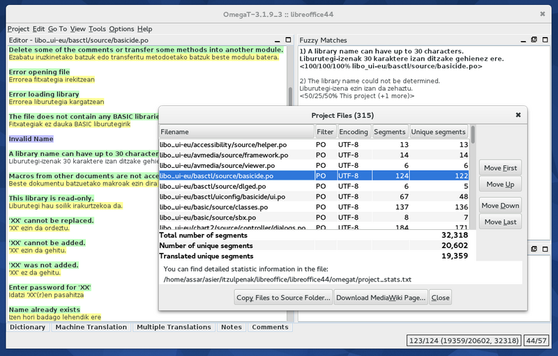 File:OmegaT 3.1.9 translating LibreOffice en-eu Fedora 22.png