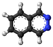 Ball-and-stick model of the phthalazine molecule