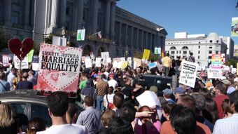 A pro-marriage equality rally in San Francisco, USA