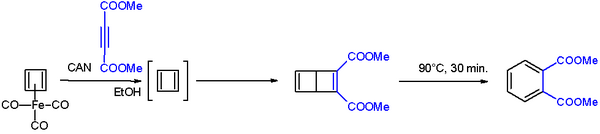 Cyclobutadiene to Dewarbenzene conversion