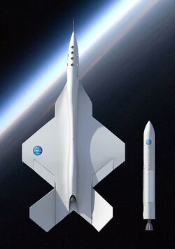Haas 2 rocket with IAR 111 supersonic plane.jpg