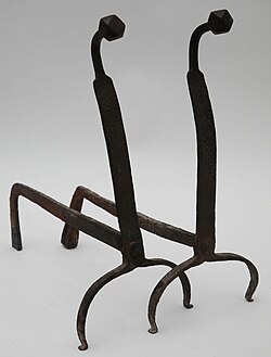 Hand forged andirons