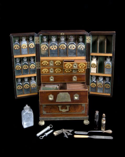 File:Medicine chest, winged front, from Reece's Medical Hall, Pic Wellcome L0058280.jpg