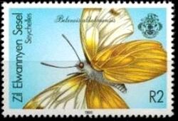 Stamp of Seychelles - Zil Eloigne Sesel - 1988 - Colnect 633946 - Belenois aldabraensis.jpeg