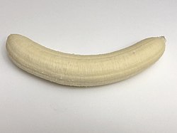 2020-03-15 01 53 18 A single peeled banana in the Franklin Farm section of Oak Hill, Fairfax County, Virginia.jpg