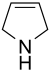 3-pyrroline chemical structure.svg