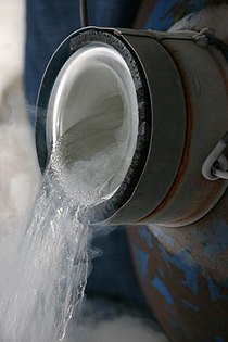 Image: Liquid nitrogen being poured