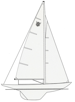 Shields class sailboat side line drawing.gif