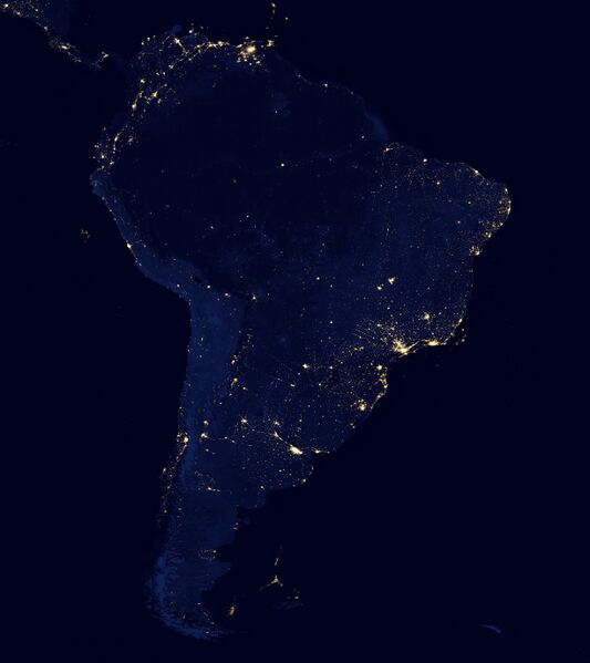 File:South America night.jpg