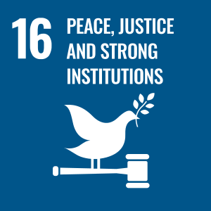 Sustainable Development Goal 16PeaceJusticeInstitutions.svg