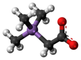 Ball-and-stick model of arsenobetaine