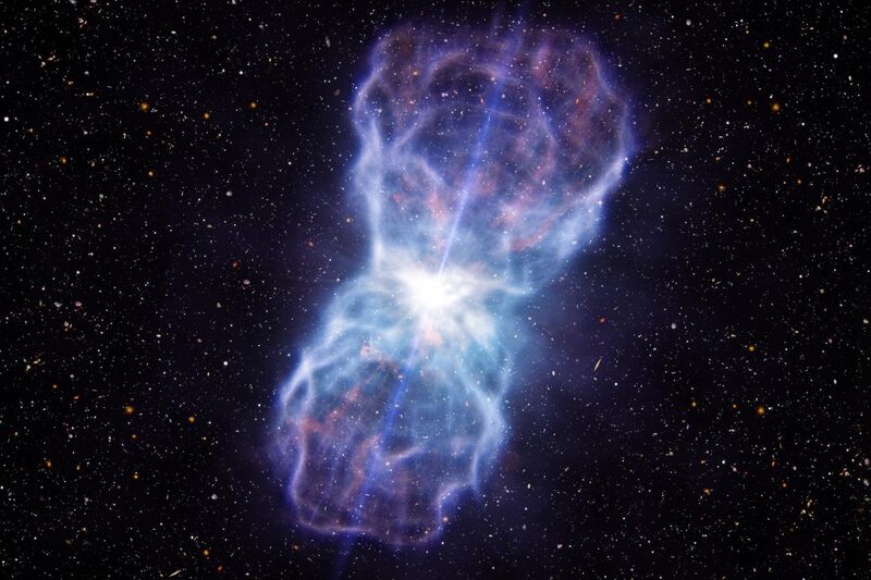 File:Artist’s impression of the huge outflow ejected from the quasar SDSS J1106+1939.jpg