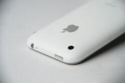 Back of iPhone 3G white showing the fixed focus 2 megapixel camera.jpg