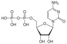 Skeletal formula of cytidine diphosphate