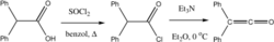Diphenylketene synthesis.svg