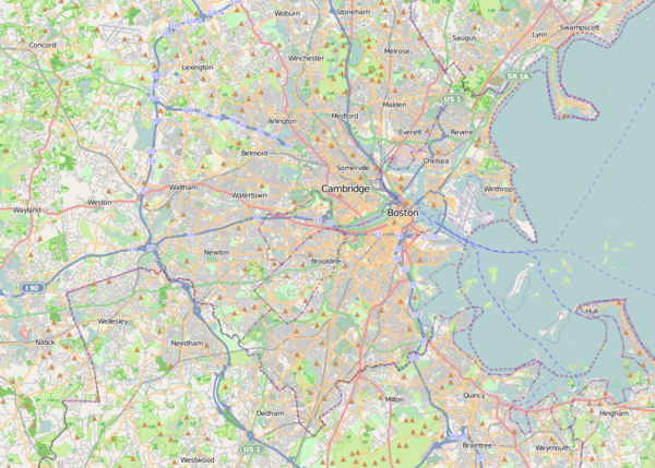 Location map/data/Boston Metro is located in Greater Boston area