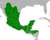 Symphyotrichum bullatum distribution map: Belize, Guatemala, Honduras, and Mexico (excluding northwest Mexico)