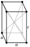 Body-centered-tetragonal crystal structure for indium