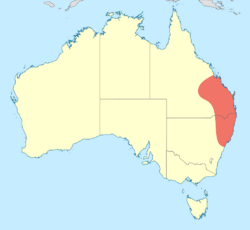 Episynlestes albicauda distribution map.svg