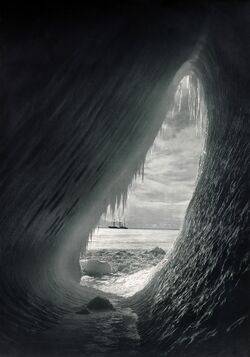 Grotto in an iceberg, Herbert George Ponting, original.jpg