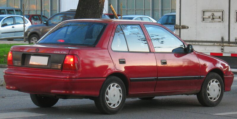 File:Suzuki Swift 1.3 GL Sedan 1994 (rear).jpg