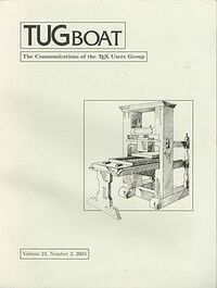 TUGboat journal cover Volume 24, Number 2, 2003.jpg