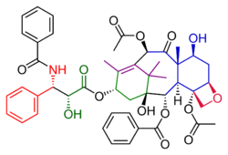 Taxol total synthesis by Danishefsky overview.svg
