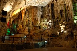 The stage inside St. Michael's Cave.jpg