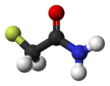 Ball-and-stick model of fluoroacetamide