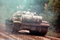 T-62A Tank with unditching beam