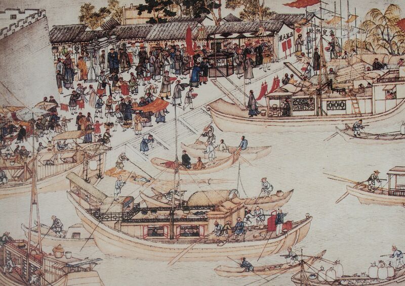 File:Xu Yang - Junks on the canal.jpg