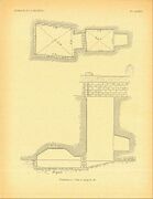 A group of two sketches of a burial shaft and chamber