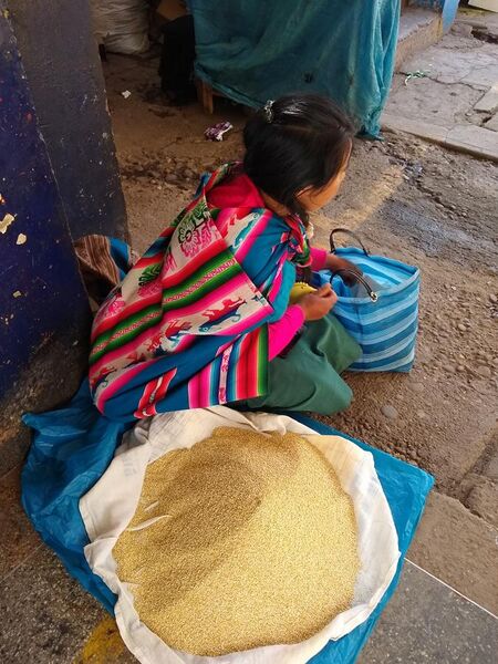File:Calca Peru- Quinoa seller at mercado II.jpg